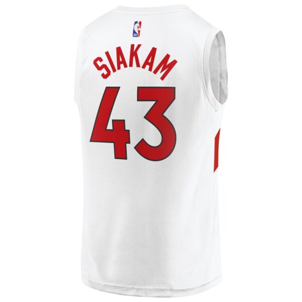 Pascal Siakam Toronto Raptors Fanatics Fast Break Replica Player Jersey White - Association Edition - Image 4