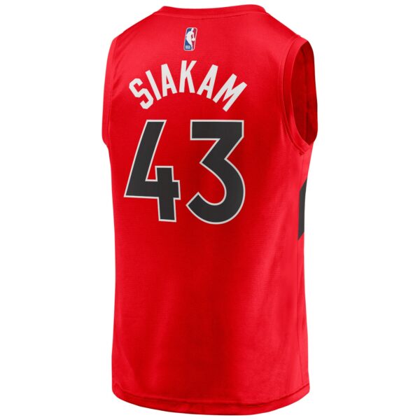 Pascal Siakam Toronto Raptors Fanatics Youth Fast Break Player Jersey - Red - Icon Edition - Image 4