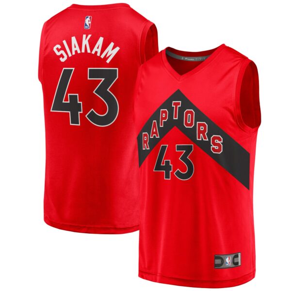 Pascal Siakam Toronto Raptors Fanatics Youth Fast Break Player Jersey - Red - Icon Edition - Image 2