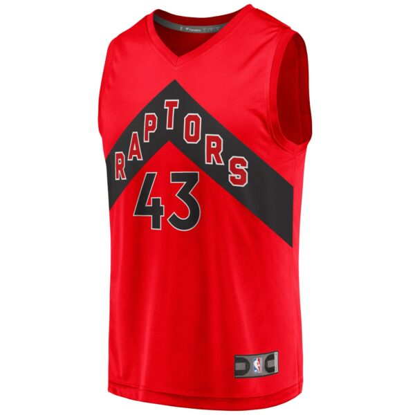 Pascal Siakam Toronto Raptors Fanatics Youth Fast Break Player Jersey - Red - Icon Edition - Image 3