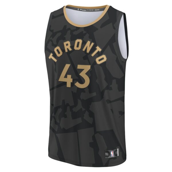 Pascal Siakam Toronto Raptors Fanatics Youth Fastbreak Jersey - City Edition - Black - Image 3