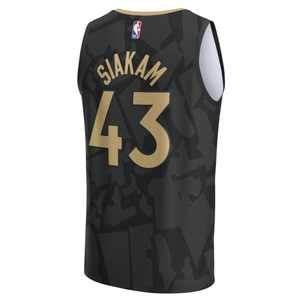 Pascal Siakam Toronto Raptors Fanatics Youth Fastbreak Jersey - City Edition - Black - Image 4