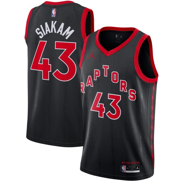 Pascal Siakam Toronto Raptors Jordan Brand 2020/21 Swingman Jersey - Statement Edition - Black - Image 2
