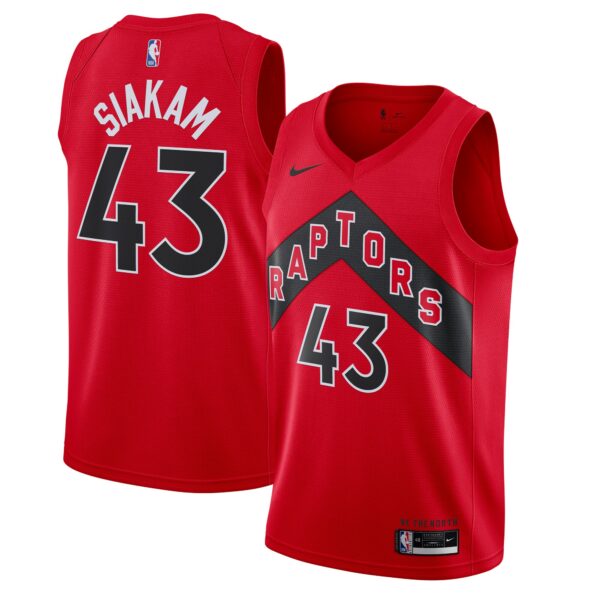 Pascal Siakam Toronto Raptors Nike 2020/21 Icon Swingman Jersey - Red - Image 2