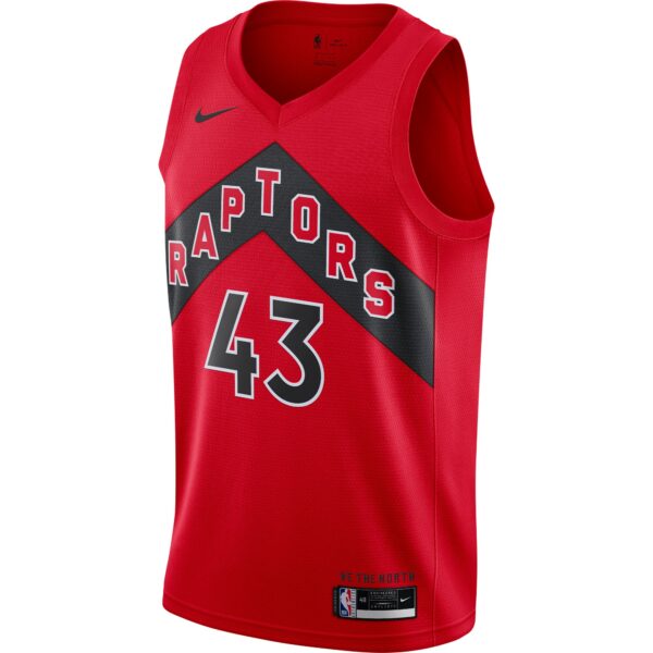 Pascal Siakam Toronto Raptors Nike 2020/21 Icon Swingman Jersey - Red - Image 3