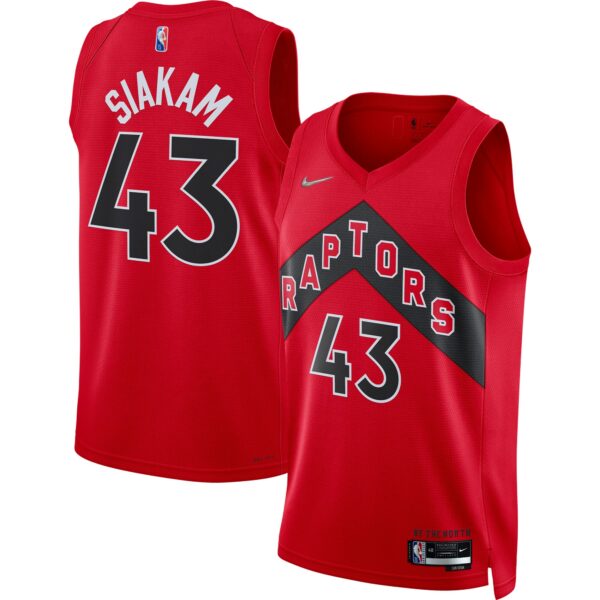 Pascal Siakam Toronto Raptors Nike 2021/22 Diamond Swingman Jersey - Icon Edition - Red - Image 2
