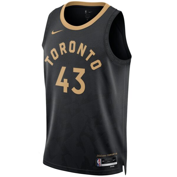 Pascal Siakam Toronto Raptors Nike Unisex 2022/23 Swingman Jersey - City Edition - Black - Image 3