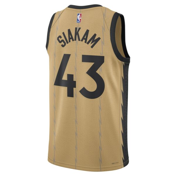 Pascal Siakam Toronto Raptors Nike Unisex 2023/24 Swingman Jersey - Gold - City Edition - Image 4