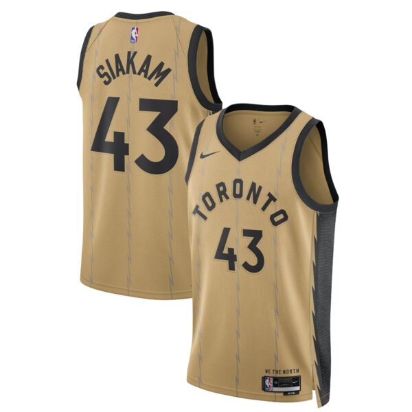 Pascal Siakam Toronto Raptors Nike Unisex 2023/24 Swingman Jersey - Gold - City Edition - Image 2