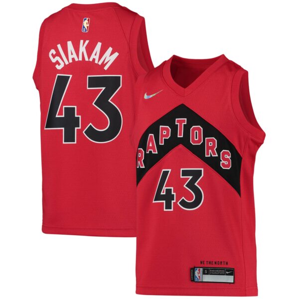 Pascal Siakam Toronto Raptors Nike Youth 2021/22 Diamond Swingman Jersey - Icon Edition - Red - Image 2