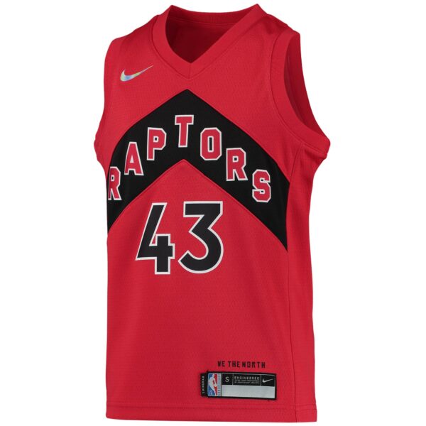Pascal Siakam Toronto Raptors Nike Youth 2021/22 Diamond Swingman Jersey - Icon Edition - Red - Image 3