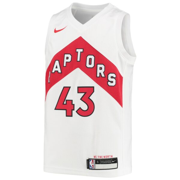 Pascal Siakam Toronto Raptors Nike Youth Swingman Jersey - Association Edition - White - Image 3