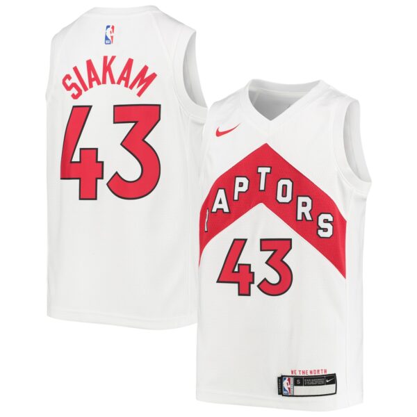 Pascal Siakam Toronto Raptors Nike Youth Swingman Jersey - Association Edition - White - Image 2