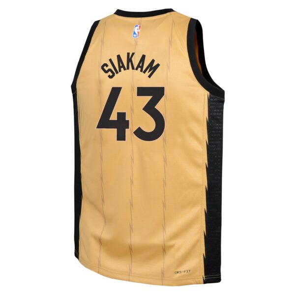 Pascal Siakam Toronto Raptors Nike Youth  Swingman Replica Jersey - City Edition - Gold - Image 4