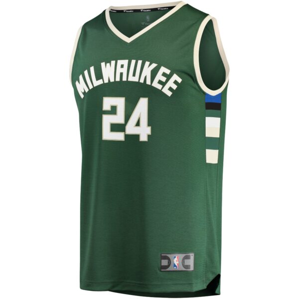 Pat Connaughton Milwaukee Bucks Fanatics Fast Break Replica Jersey - Icon Edition - Hunter Green - Image 3
