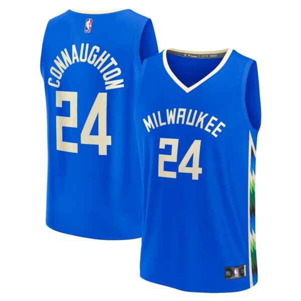 Pat Connaughton Milwaukee Bucks Fanatics Fastbreak Jersey - City Edition - Royal - Image 2