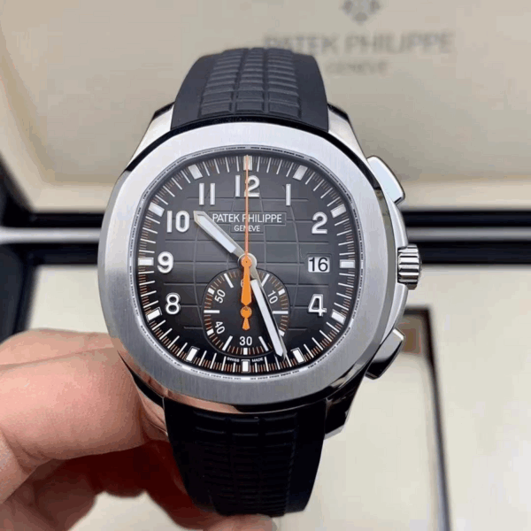 Patek Philippe Aquanaut Black Dial Automatic MenS Chronograph Watch 5968A-001 - Image 4