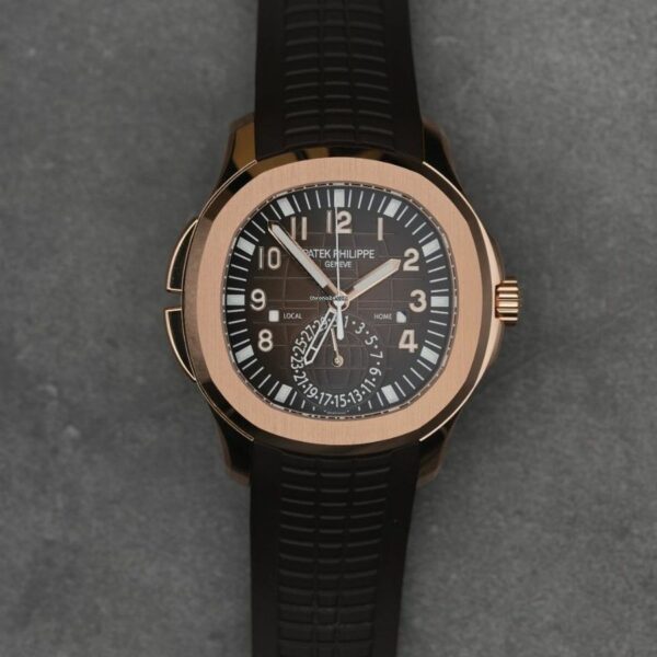 Patek Philippe Aquanaut Brown Embossed Arabic Dial Rose Gold Composite MenS Watch 5164R-001 - Image 3