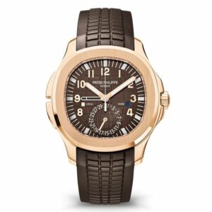 Patek Philippe Aquanaut Brown Embossed Arabic Dial Rose Gold Composite MenS Watch 5164R-001