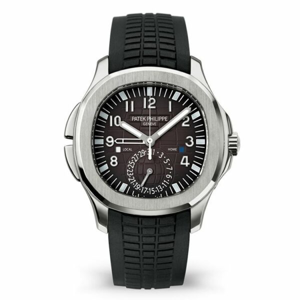 Patek Philippe Aquanaut Dual Time Black Dial Automatic MenS Watch 5164A-001
