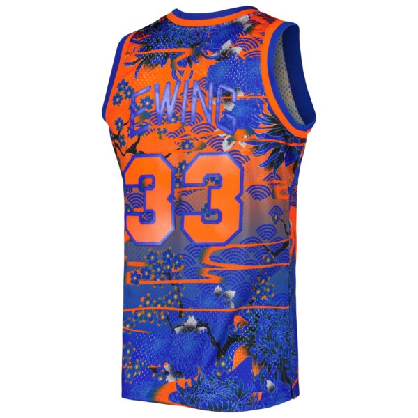 Patrick Ewing New York Knicks Mitchell & Ness 1985/86 Hardwood Classics Lunar New Year Swingman Jersey - Blue - Image 4