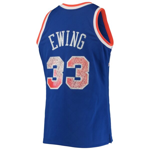 Patrick Ewing New York Knicks Mitchell & Ness 1991/92 Hardwood Classics NBA 75th Anniversary Diamond Swingman Jersey - Blue - Image 4