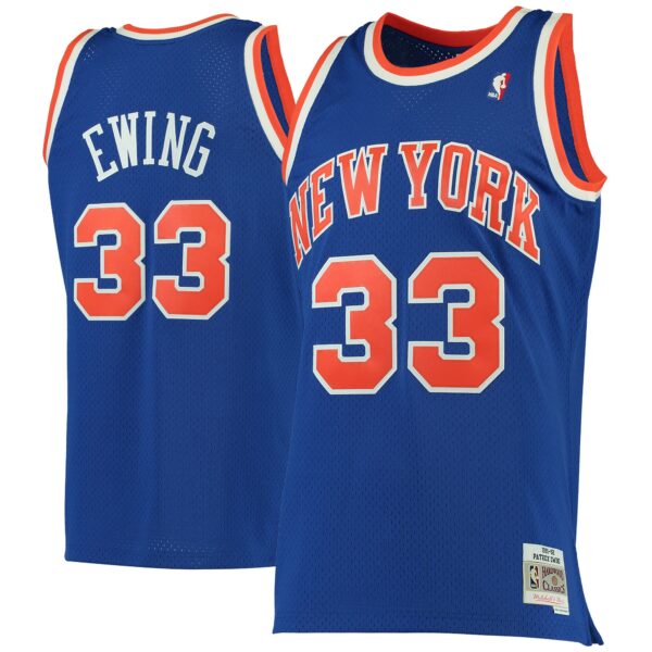 Patrick Ewing New York Knicks Mitchell & Ness 1991/92 Hardwood Classics Swingman Jersey - Blue - Image 2