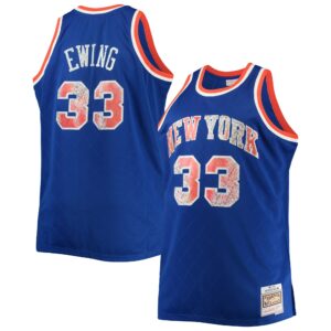 Patrick Ewing New York Knicks Mitchell & Ness Big & Tall 1991/92 NBA 75th Anniversary Diamond Swingman Jersey - Blue