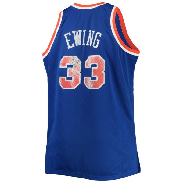 Patrick Ewing New York Knicks Mitchell & Ness Big & Tall 1991/92 NBA 75th Anniversary Diamond Swingman Jersey - Blue - Image 4