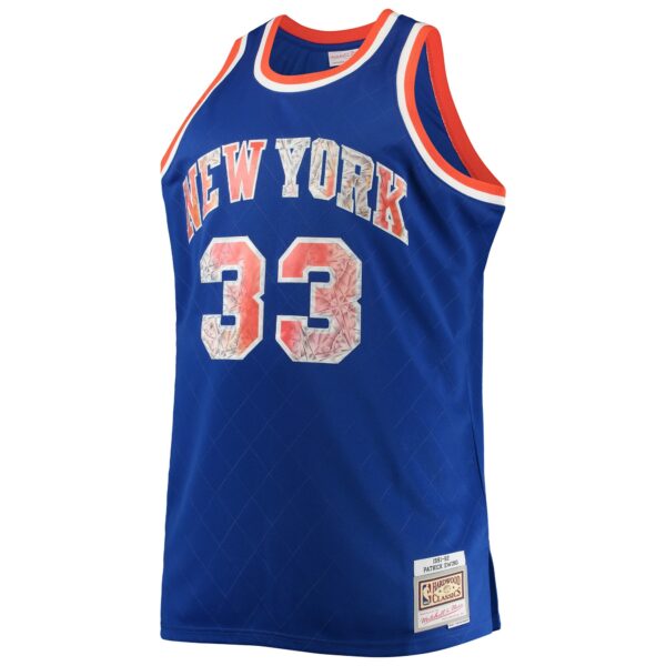 Patrick Ewing New York Knicks Mitchell & Ness Big & Tall 1991/92 NBA 75th Anniversary Diamond Swingman Jersey - Blue - Image 3