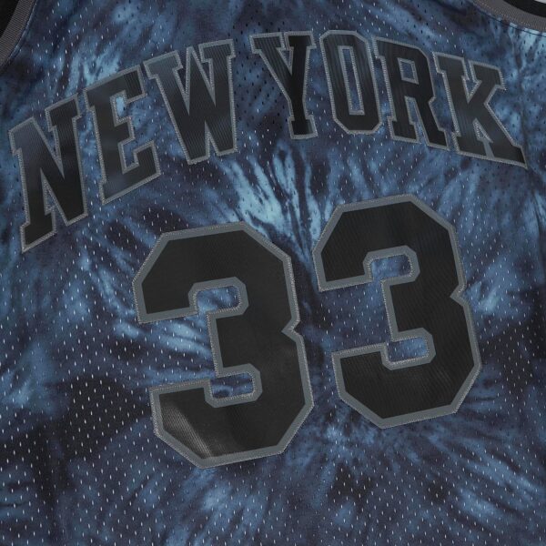 Patrick Ewing New York Knicks Mitchell & Ness Hardwood Classics 1991/92 Tie-Dye Swingman Jersey - Black - Image 5