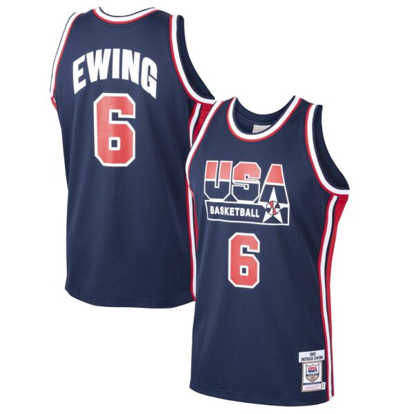 Patrick Ewing USA Basketball Mitchell & Ness 1992 Dream Team Authentic Jersey - Navy - Image 2