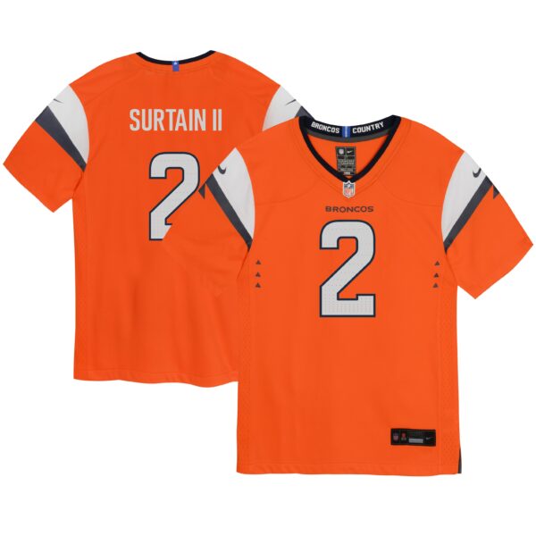 Patrick Surtain II Denver Broncos Nike Toddler Mile High Collection Game Jersey - Orange