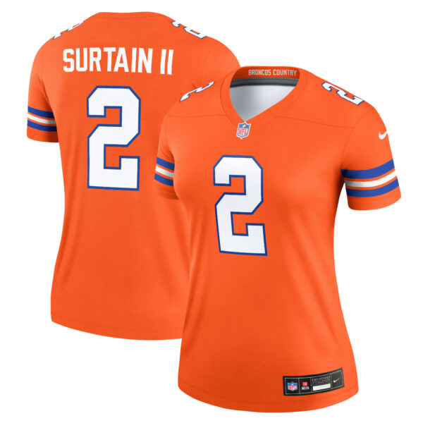 Patrick Surtain II Denver Broncos Nike Women's Mile High Collection 1977 Throwback Player Legend Jersey - Orange