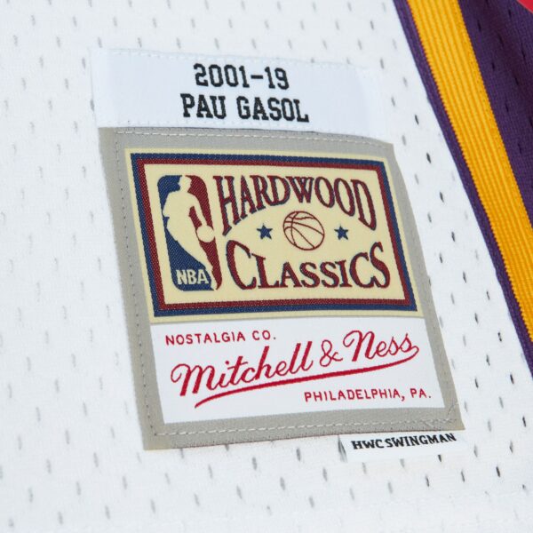 Pau Gasol Los Angeles Lakers Mitchell & Ness Unisex Hall of Fame Class of 2023 Throwback Swingman Jersey - White - Image 6