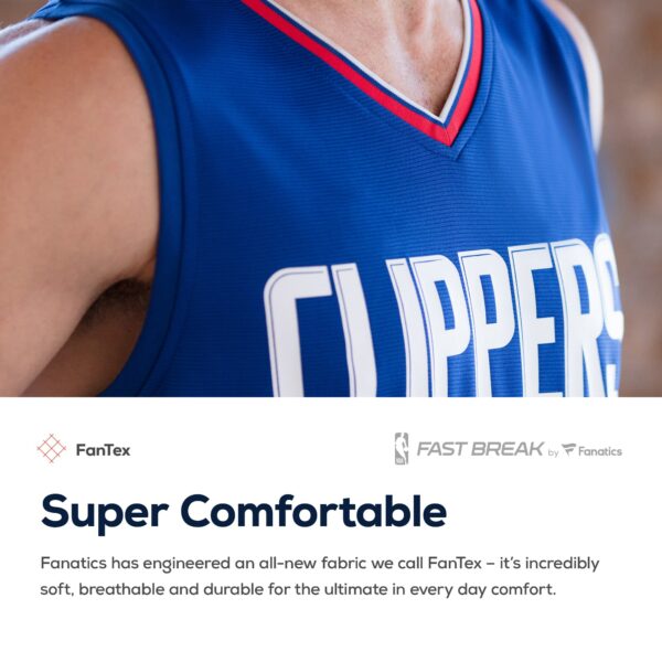 Paul George LA Clippers Fanatics 2019/20 Fast Break Replica Jersey Blue - Icon Edition - Image 7