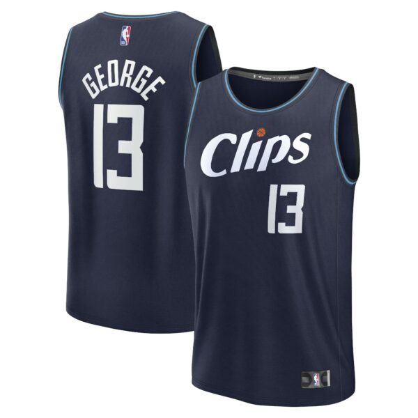 Paul George LA Clippers Fanatics Fast Break Jersey - Navy - City Edition - Image 2
