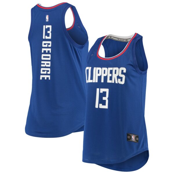 Paul George LA Clippers Fanatics Women's Fast Break Player Movement Jersey Tank Top - Royal - Image 2
