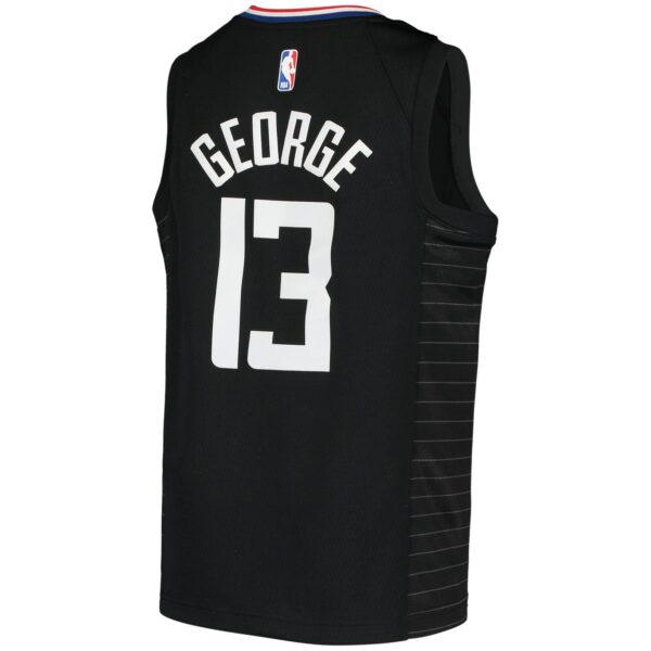 Paul George LA Clippers Jordan Brand Youth 2020/21 Swingman Player Jersey - Black - Statement Edition - Image 4