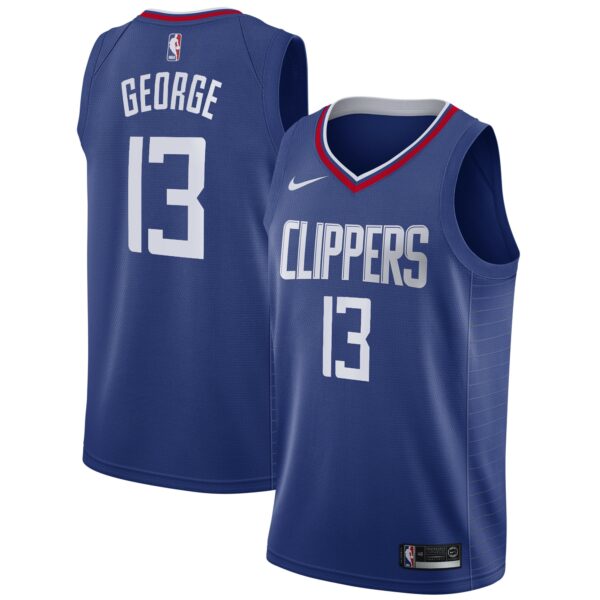 Paul George LA Clippers Nike 2019/20 Swingman Jersey Blue - Icon Edition - Image 2