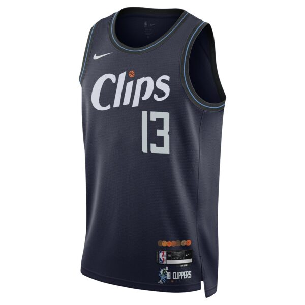 Paul George LA Clippers Nike Unisex 2023/24 Swingman Jersey - Navy - City Edition - Image 3