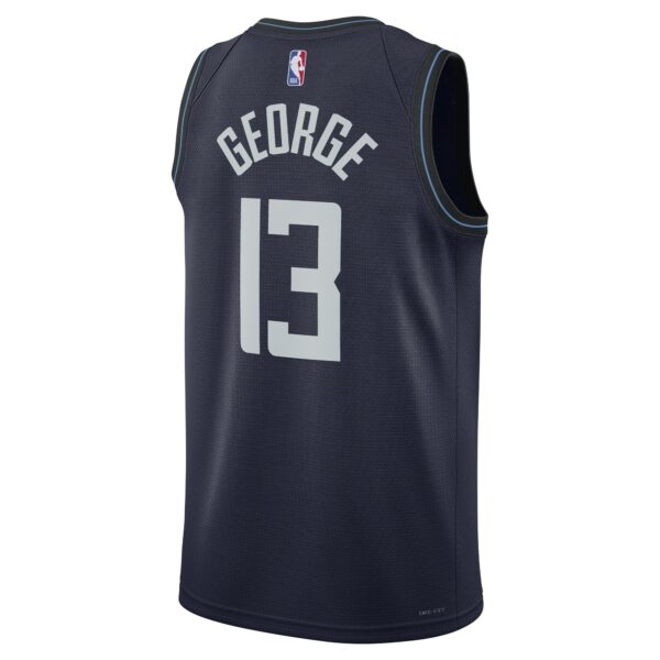 Paul George LA Clippers Nike Unisex 2023/24 Swingman Jersey - Navy - City Edition - Image 4