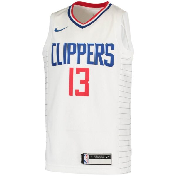 Paul George LA Clippers Nike Youth 2020/21 Swingman Jersey - Association Edition - White - Image 3