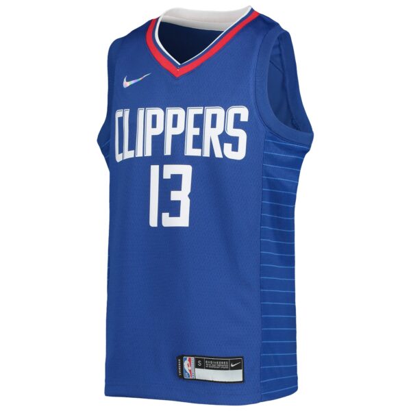 Paul George LA Clippers Nike Youth 2021/22 Diamond Swingman Jersey - Icon Edition - Royal - Image 3