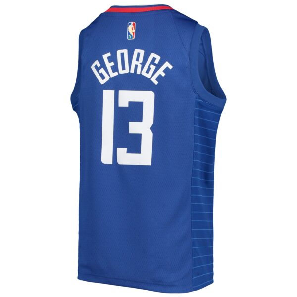 Paul George LA Clippers Nike Youth 2021/22 Diamond Swingman Jersey - Icon Edition - Royal - Image 4