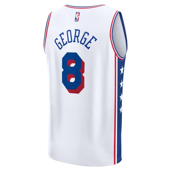 Paul George Philadelphia 76ers Fanatics Fast Break Replica Player Jersey - Association Edition - White - Image 4