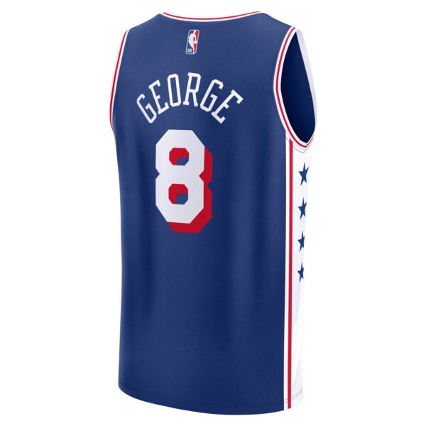 Paul George Philadelphia 76ers Fanatics Fast Break Replica Player Jersey - Icon Edition - Royal - Image 4
