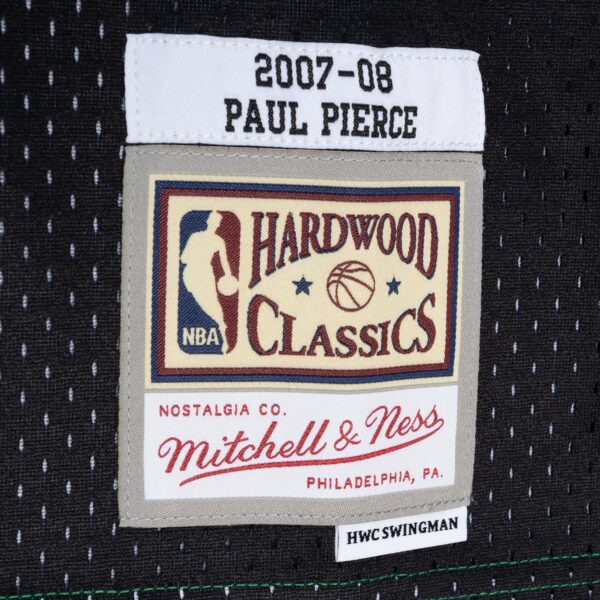 Paul Pierce Boston Celtics Mitchell & Ness Hardwood Classics 2007/08 Split Swingman Jersey - Black/Kelly Green - Image 5
