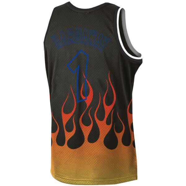 Penny Hardaway Orlando Magic Mitchell & Ness 1994/95 Hardwood Classics Flames Swingman Jersey - Black - Image 4