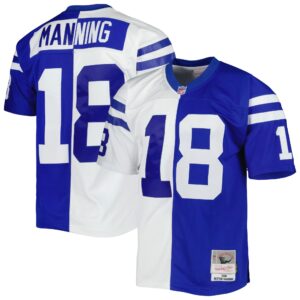 Peyton Manning Indianapolis Colts Mitchell & Ness 1998 Split Legacy Replica Jersey - Royal-White